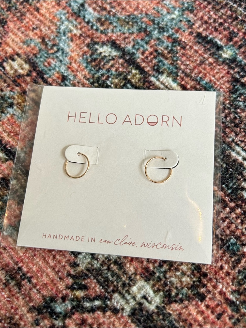 Hello Adorn Delicate Gold Hoop Earrings 9mm